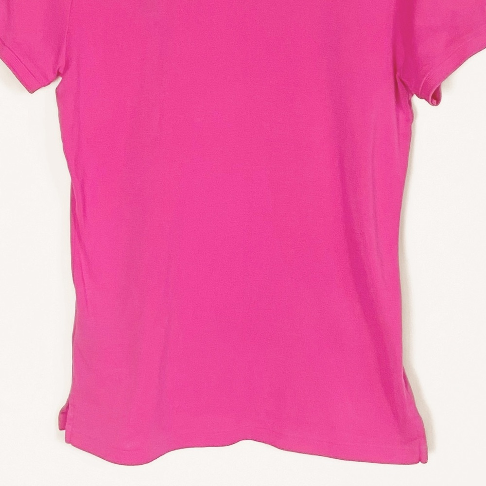 Ralph Lauren Womens Tailored Golf Fit Pink Polo Shirt size M Big Pony Preppy Y2K - Picture 6 of 15